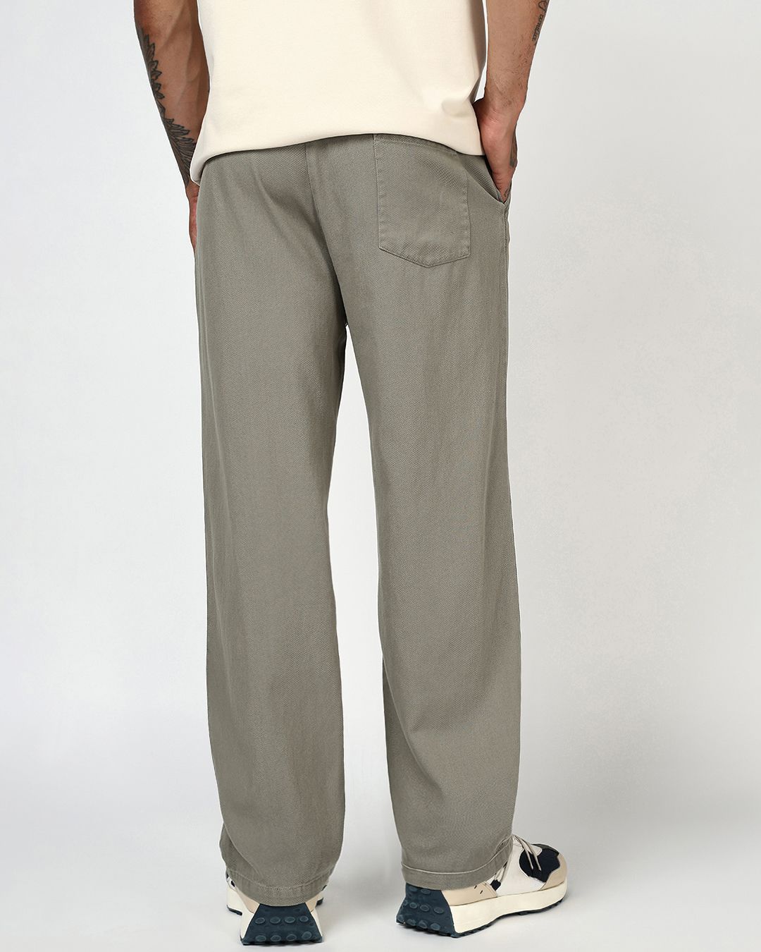 Men's Sage Green Casual Pants - Image 3