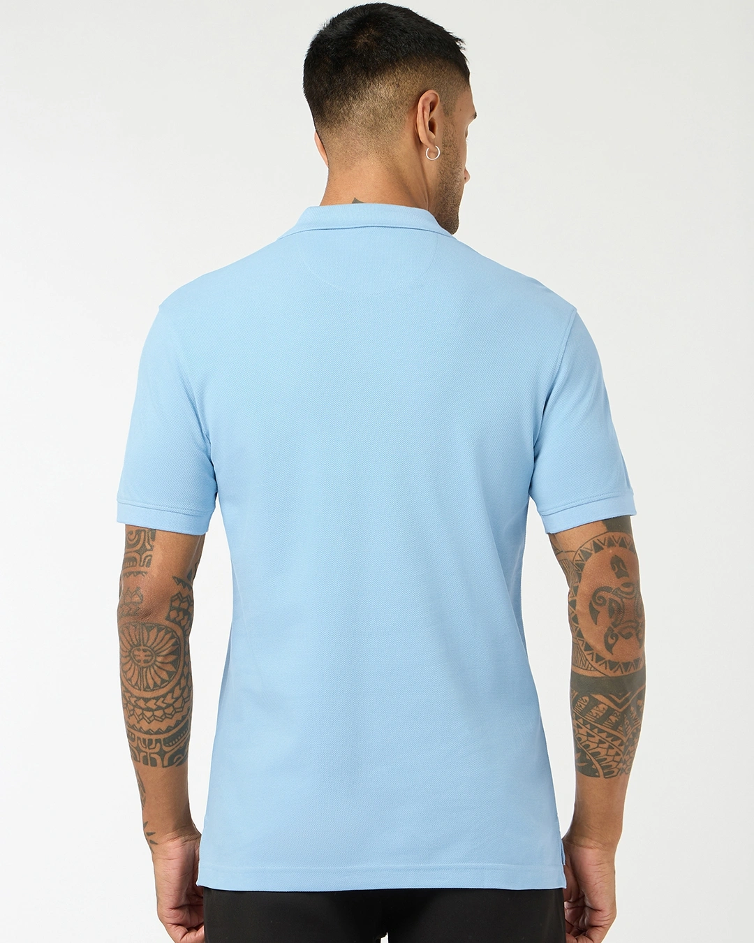Men's Blue Polo T-shirt - Image 4
